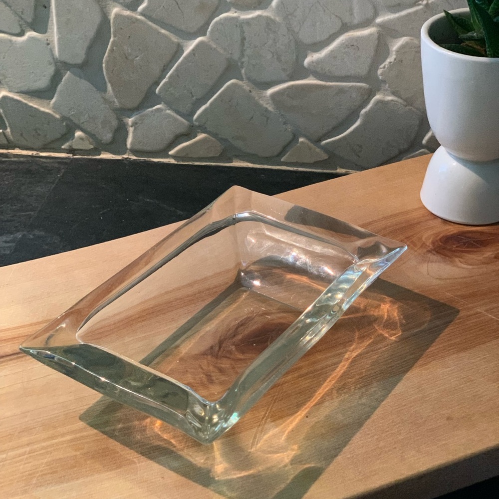 VINTAGE | Rectangular Glass  Ashtray